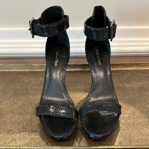 Calvin Klein Vivian Snake Print Heels